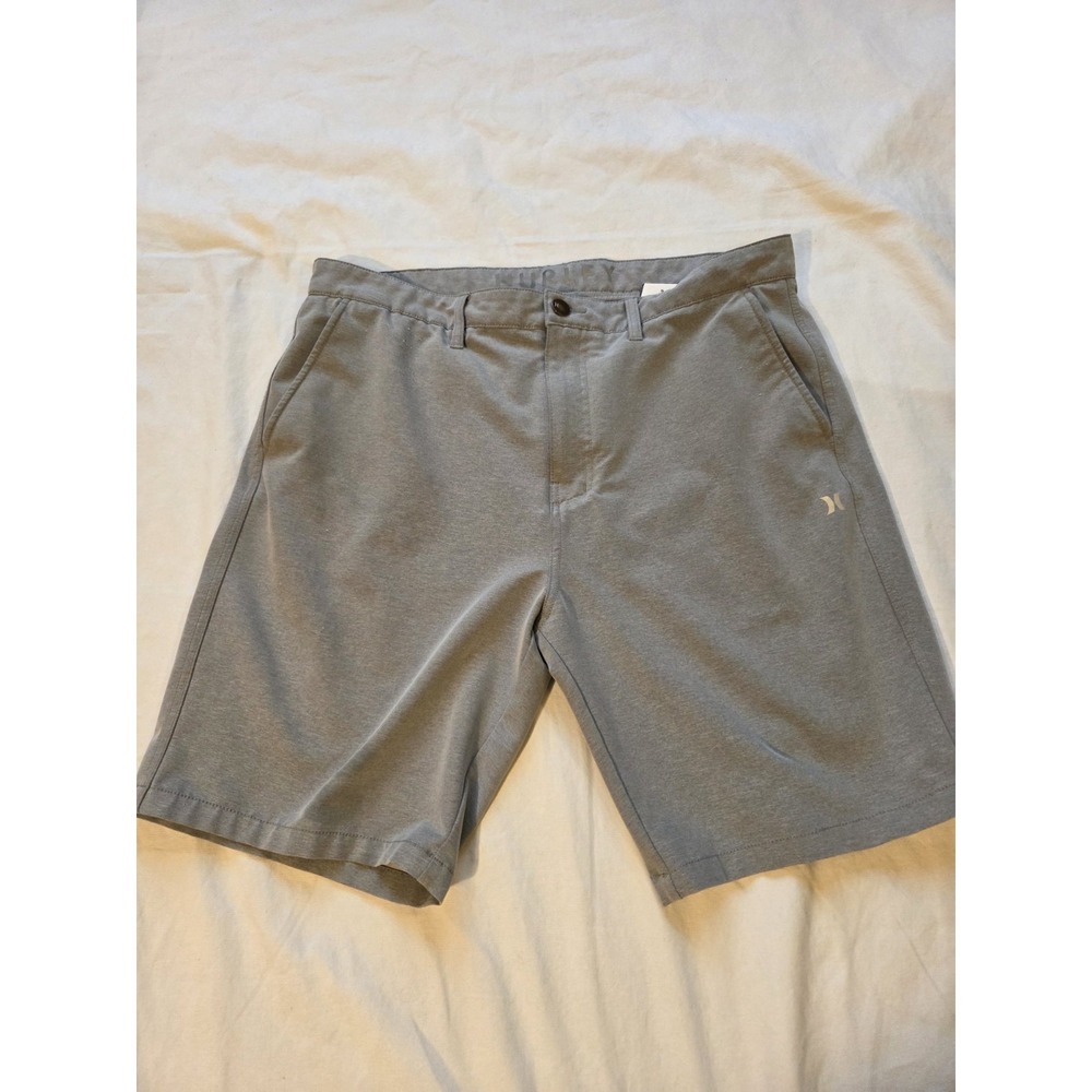 Hurley Hybrid Walk Shorts Mens 36 Gray Stretch Performance Golf Casual Chino
